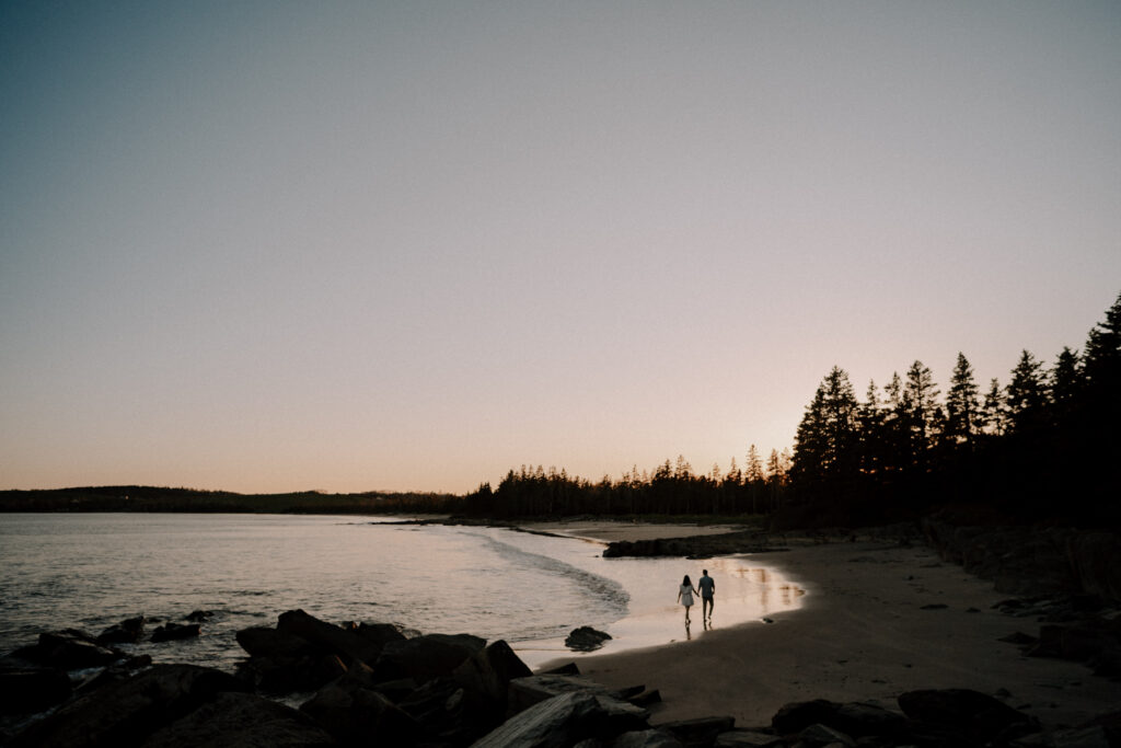 Nova Scotia sunset engagement photography