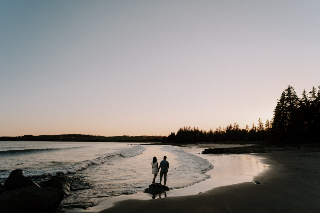 Nova Scotia sunset engagement photography