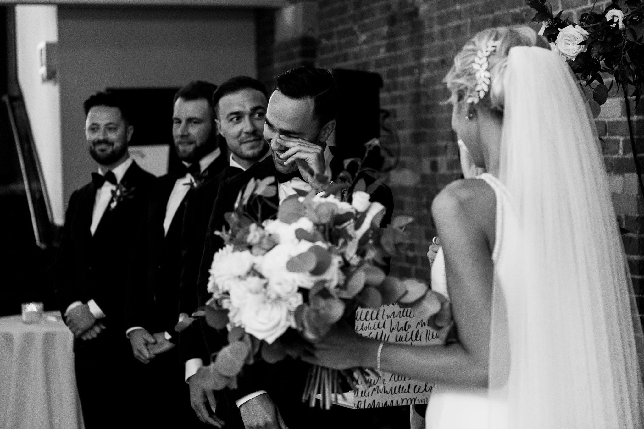 Bride and Groom saying vows at Broadview Hotel Wedding