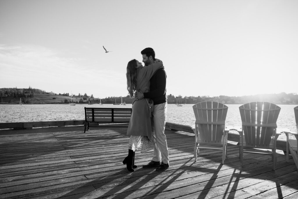 Couple by Waterfront in Nova Scotia