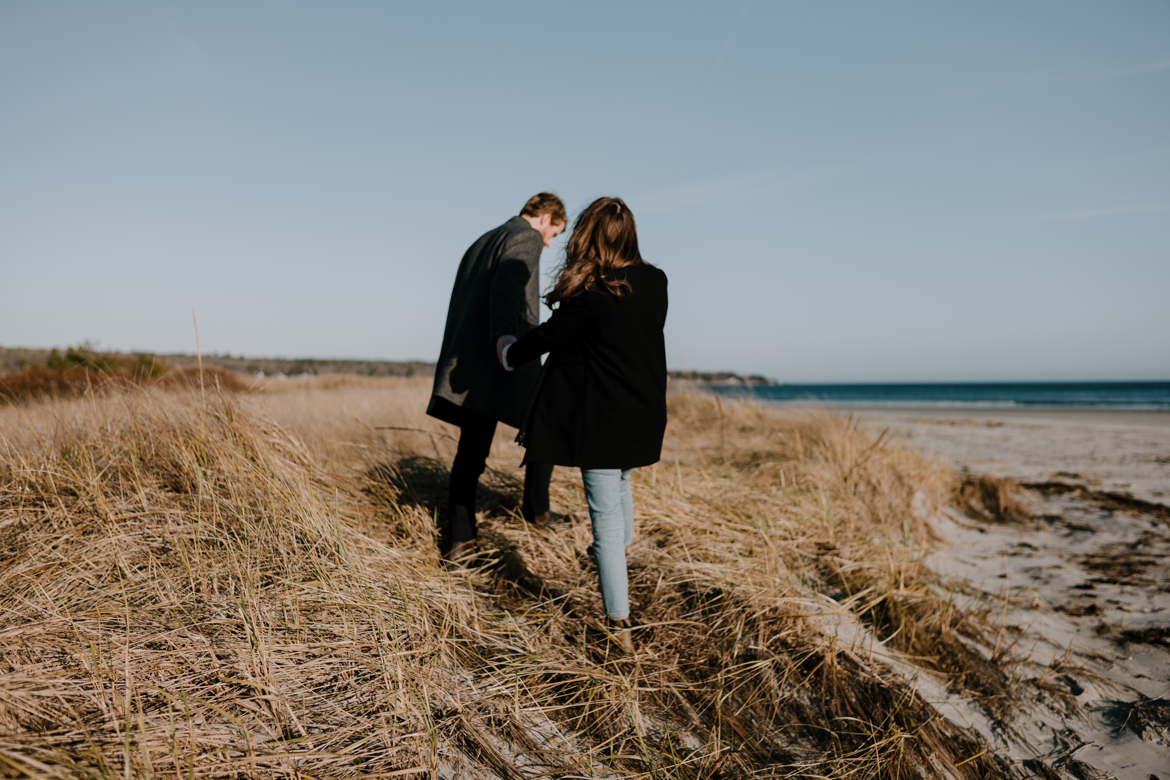 Couple Walking on Summerville Beach